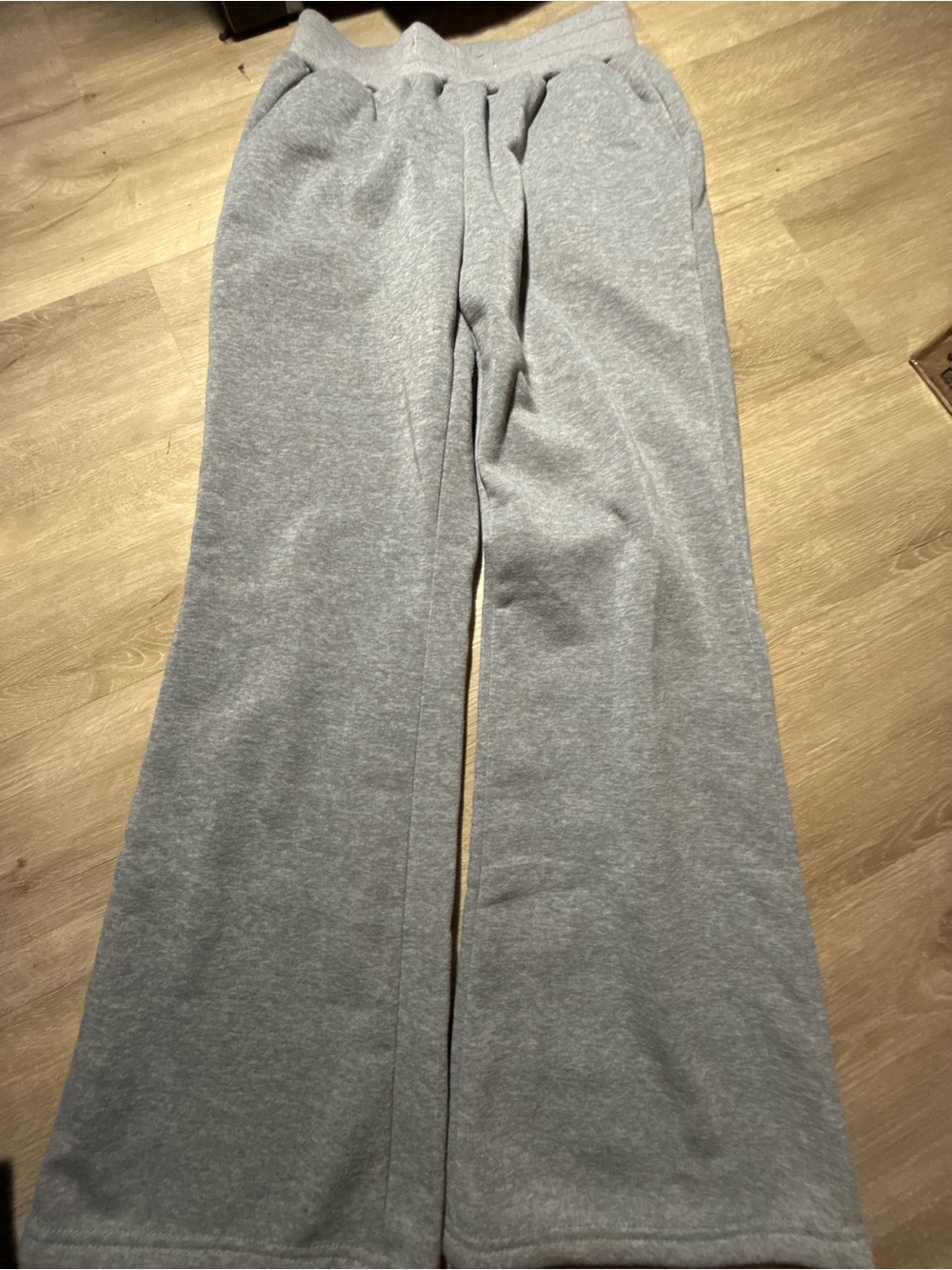 SHEIN Light Gray Wide-Leg Lounge Pants
